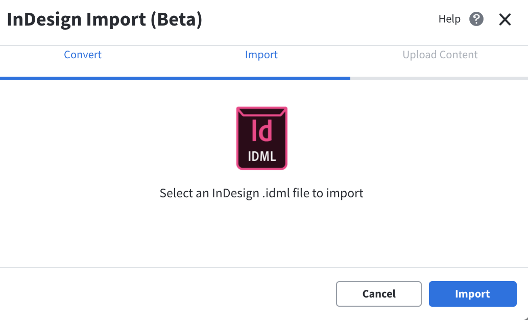 Import InDesign Files import-indesign-files